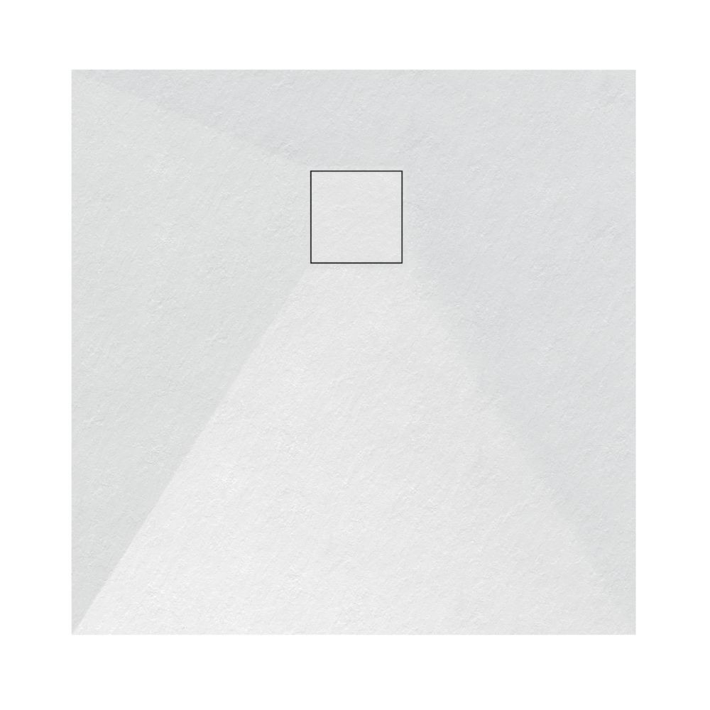 Welland kőhatású zuhanytálca szifonnal 80 x 80 cm - fehér (GT-8080SS) akciós termékkép 1