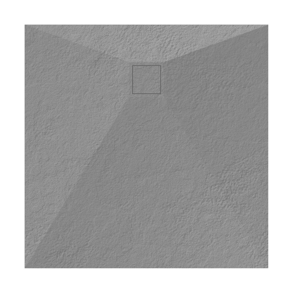 Welland kőhatású zuhanytálca szifonnal 90 x 90 cm - szürke (GT-9090SS) akciós termékkép 1