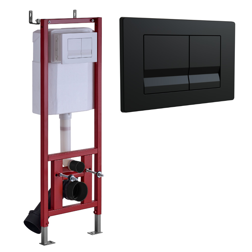 Welland H401A beépíthető WC Tartály + UP001 fekete nyomólap akciós termékkép 1