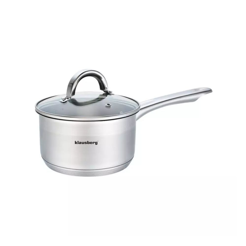 Klausberg Premium szószosedény 2.6L, Ø18 cm- rozsdamentes acél, edzett üveg fedő (KB-7134) akciós termékkép 1