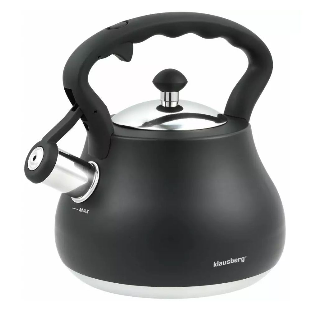 Klausberg teáskanna, sípszóval - fekete, 2.7L (KB-7446) akciós termékkép 1