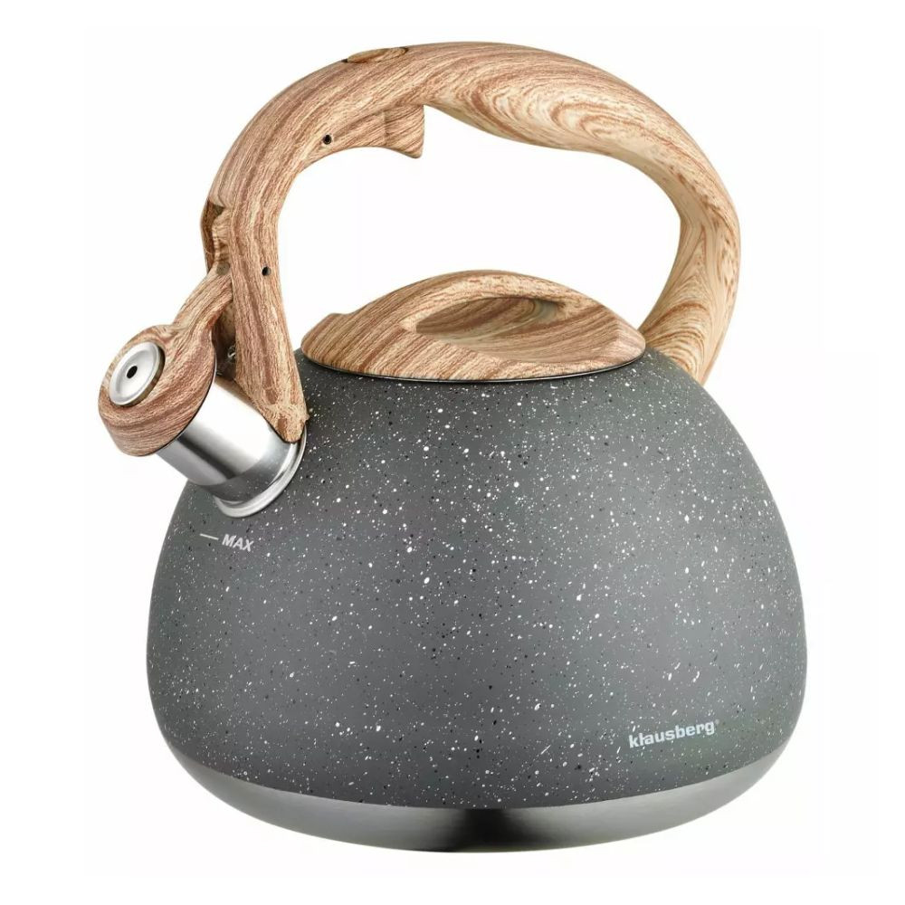 Klausberg teáskanna, sípszóval - 2.8L - szürke (KB-7509) akciós termékkép 1
