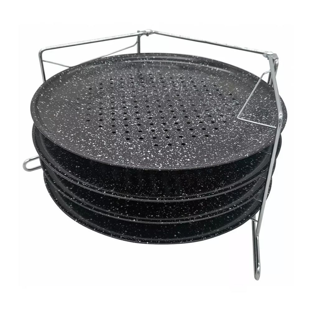 Kinghoff 5 részes pizzaforma tapadásmentes bevonattal - Ø32 cm (KH-1553) akciós termékkép 1