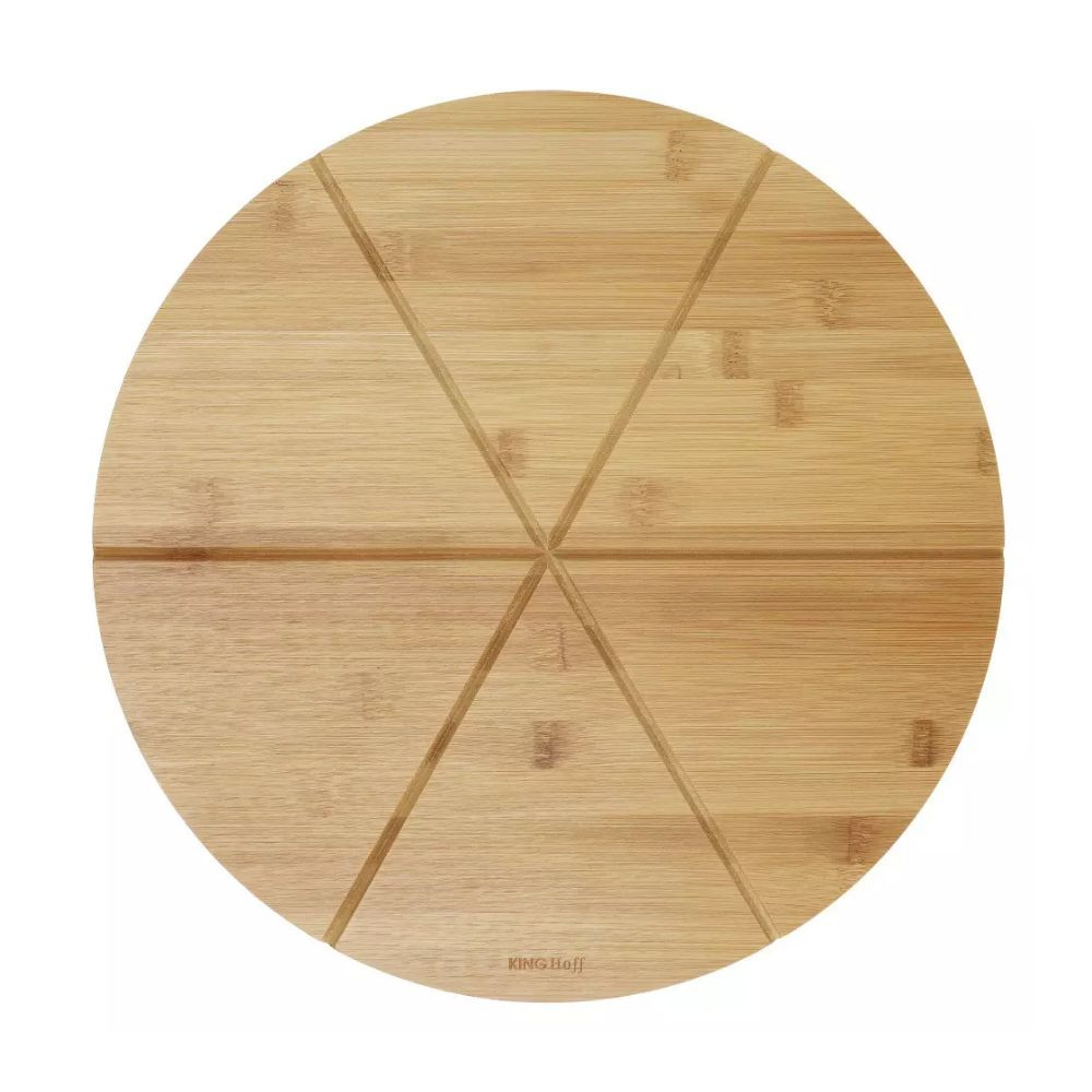 Kinghoff bambusz pizzatálaló vágódeszka - 35 cm (KH-1565) akciós termékkép 1