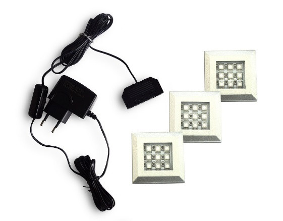 Rejtett LED világítás faliszekrényhez - 3 modul - fehér akciós termékkép 1