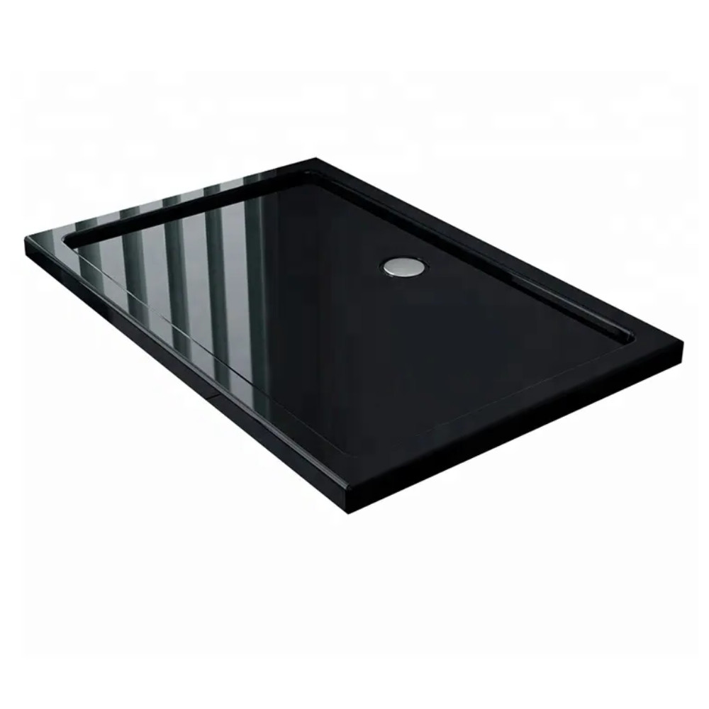 Welland T102 Slim zuhanytálca 100 x 80 cm - fekete akciós termékkép 1