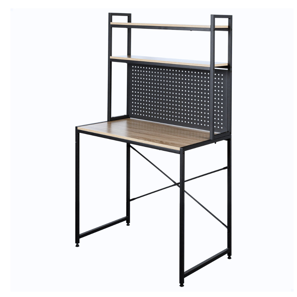 Intenso Compact íróasztal / számítógépasztal beépített polcokkal - 84 cm akciós termékkép 1